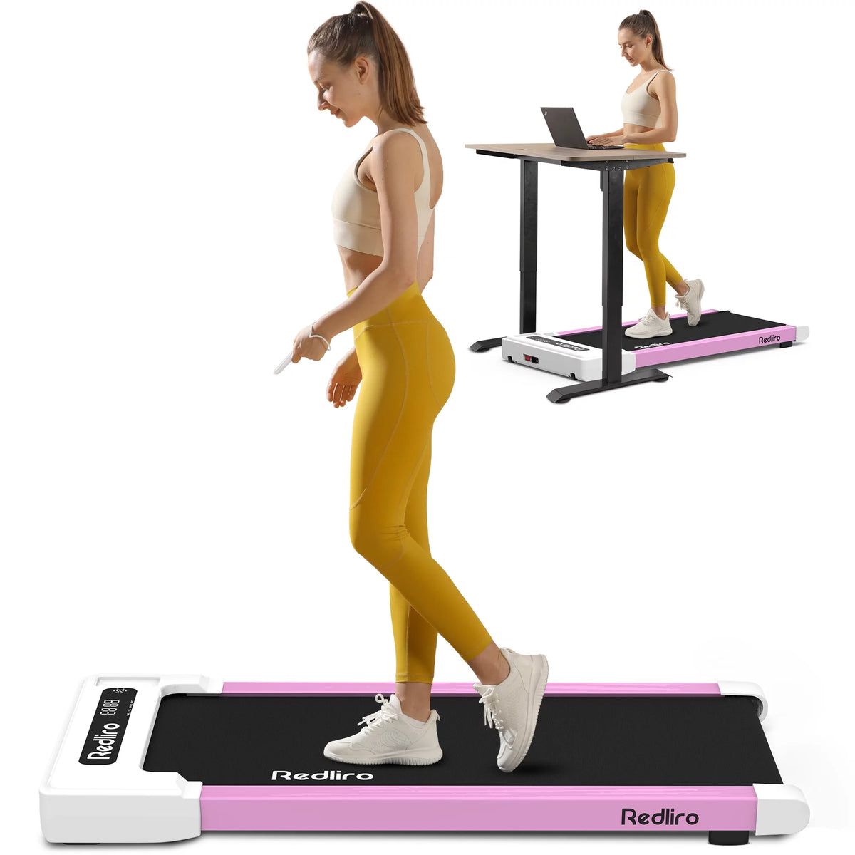 White 2.25HP Walking Pad Treadmill Q749
