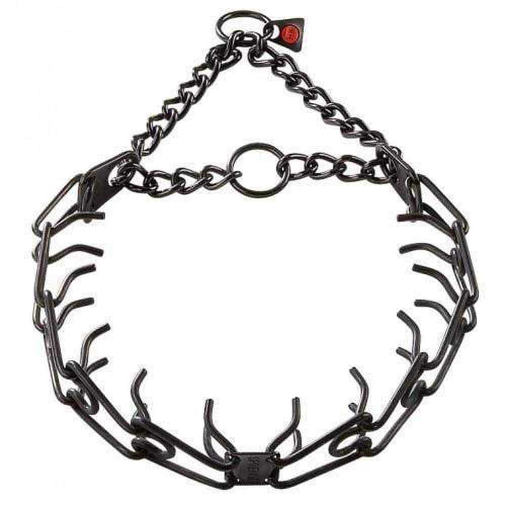 Black Stainless Prong Collar with O Ring T64038