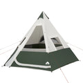 7-Person 1-Room Teepee Tent with Vented Rear Window, Green L960609