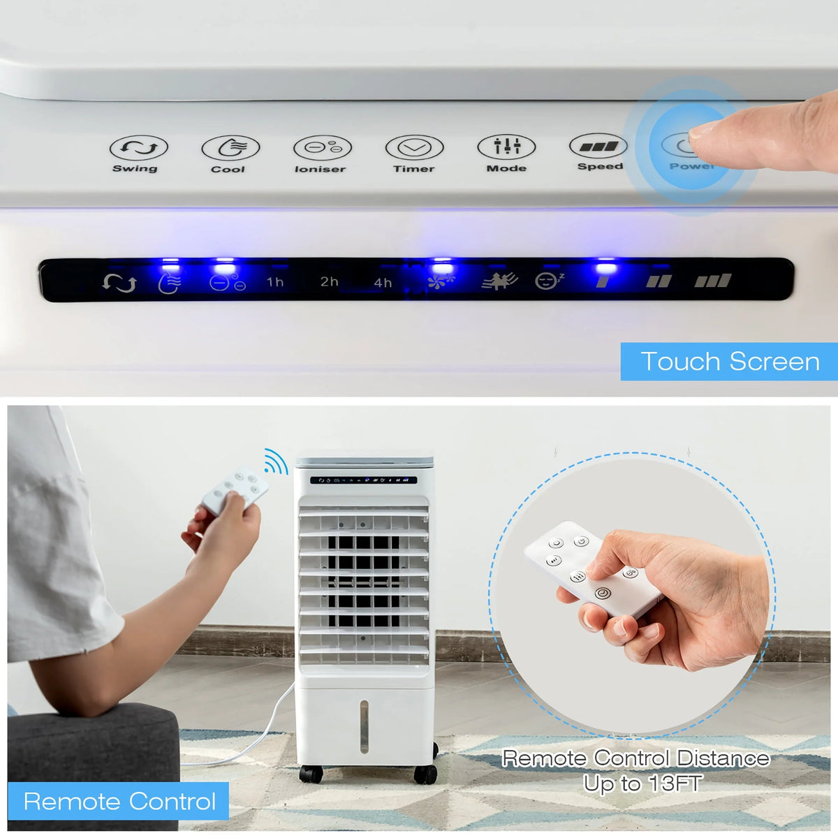 3-in-1 Evaporative Air Cooler Fan Humidifier B263326