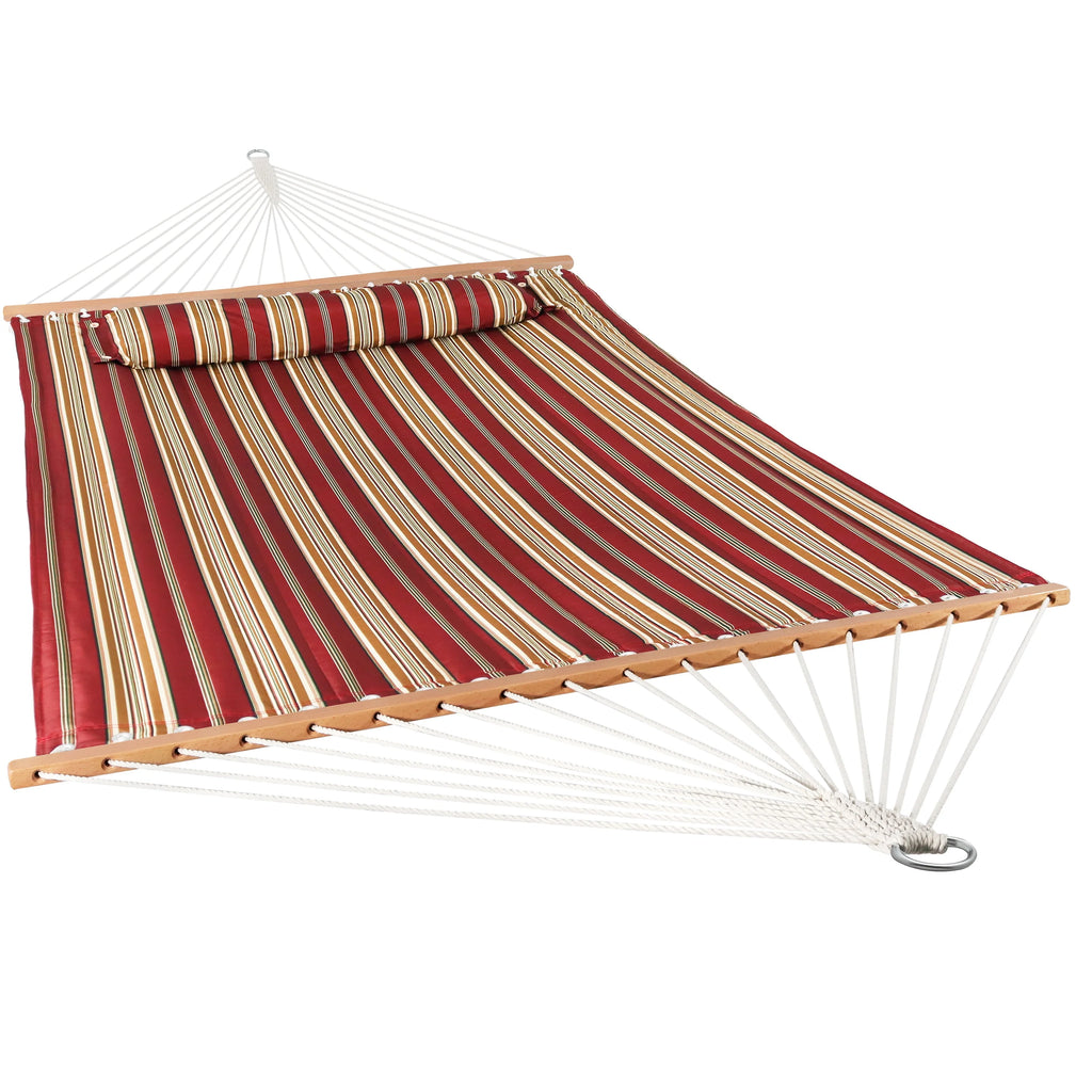 Quilted Fabric Double Hammock with Pillow M200