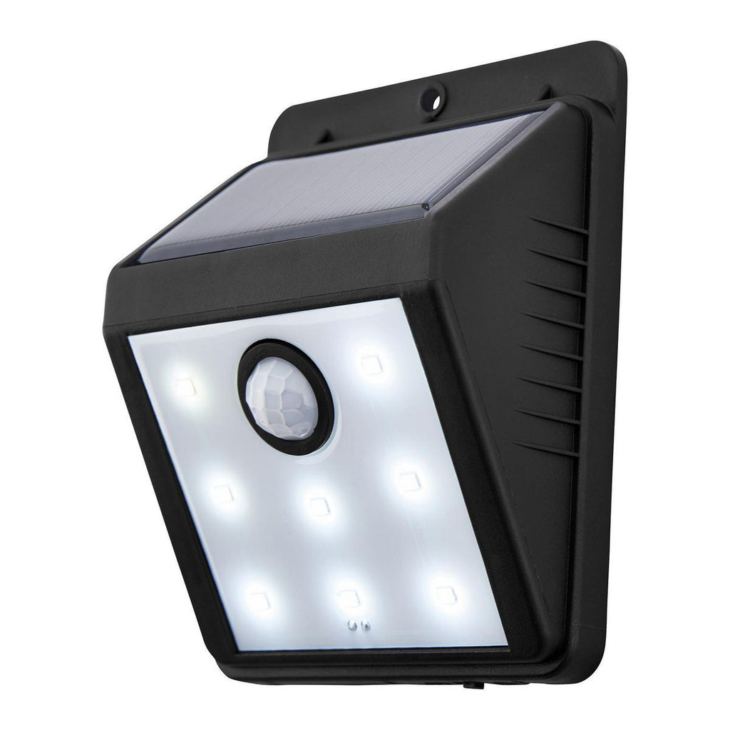 115 Lumen Wall-Mount Solar Security Light, Black Z3046