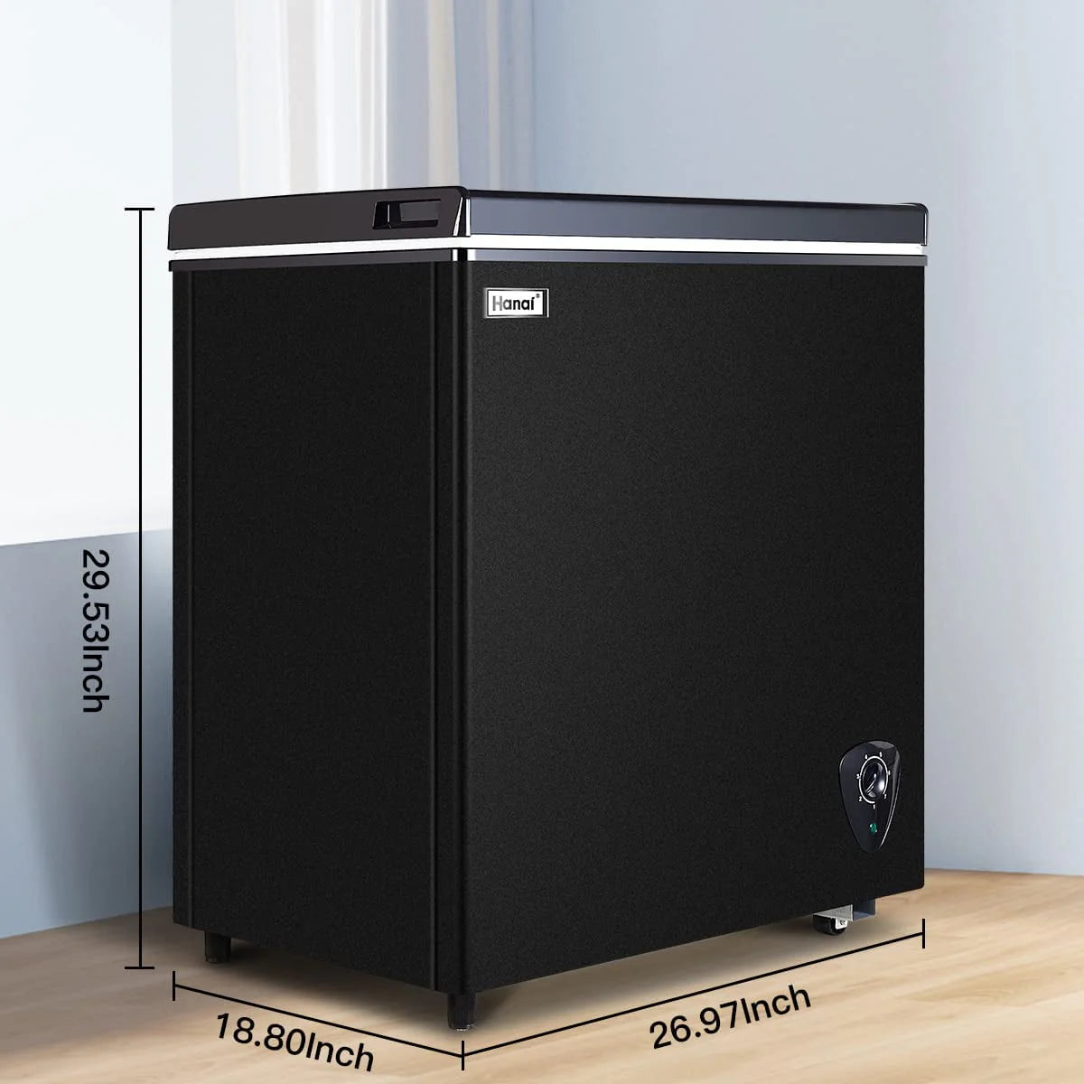 3.5 Cu ft Black Chest Freezer G13618