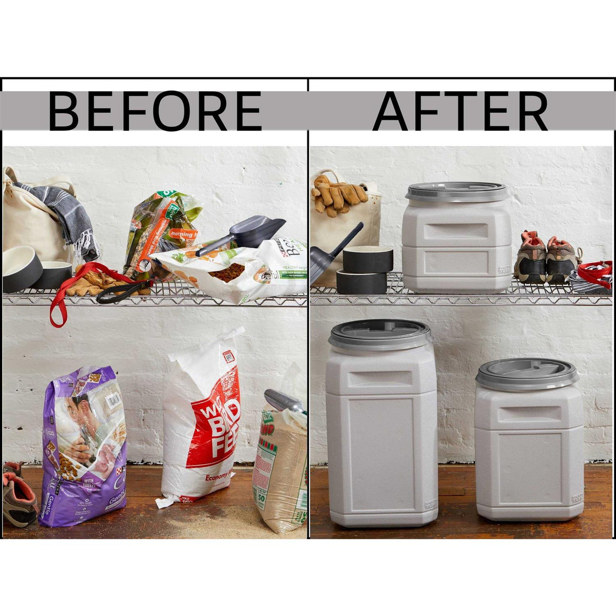 Pet Food Storage Container with Scoop S651