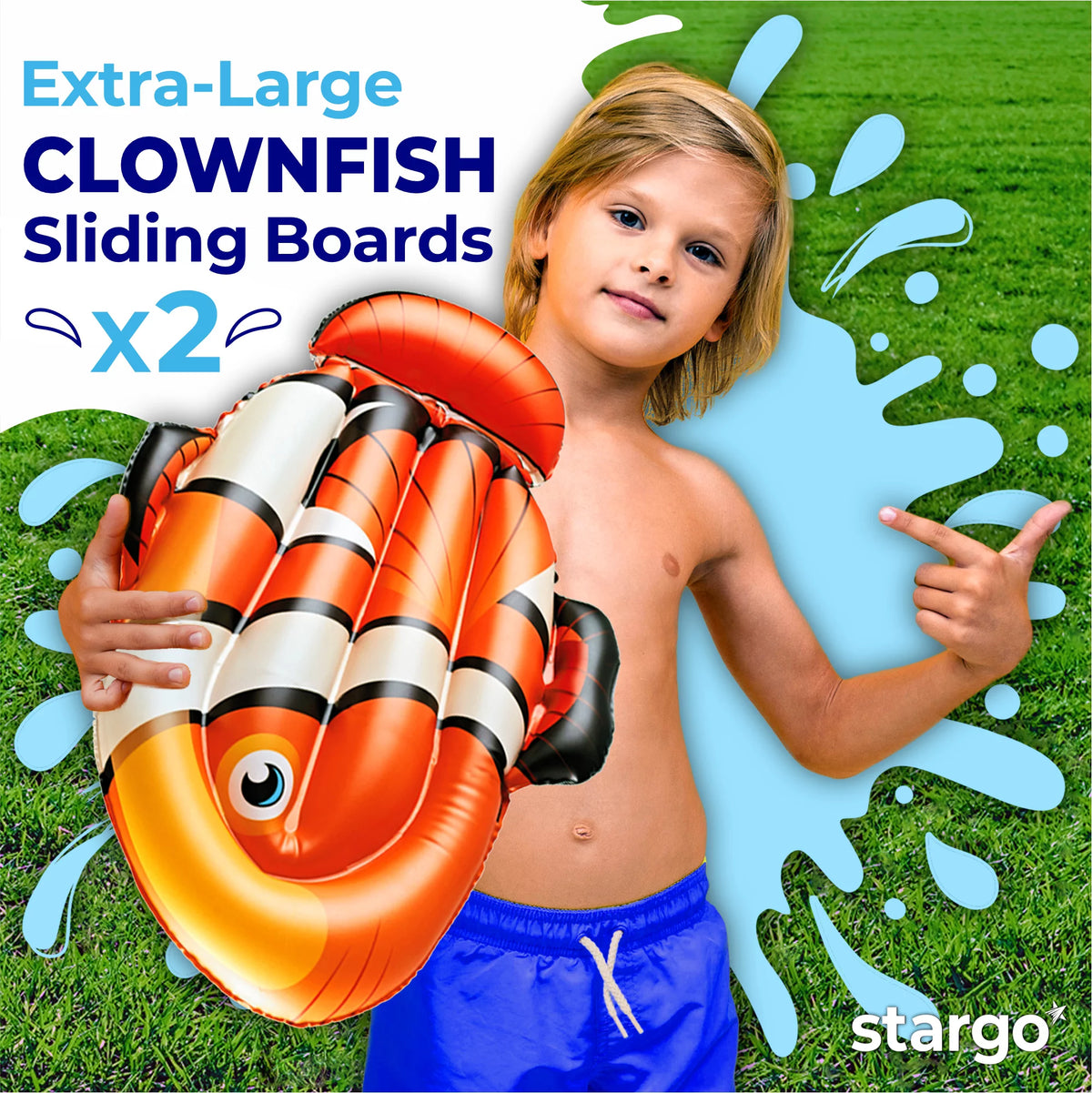 18 Feet x 5 Feet Water Slide with Splash Pad and Sprinkler I91752