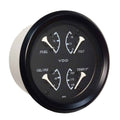 4 in 1 Gauge 85 mm Black Dial White Pointer C119105