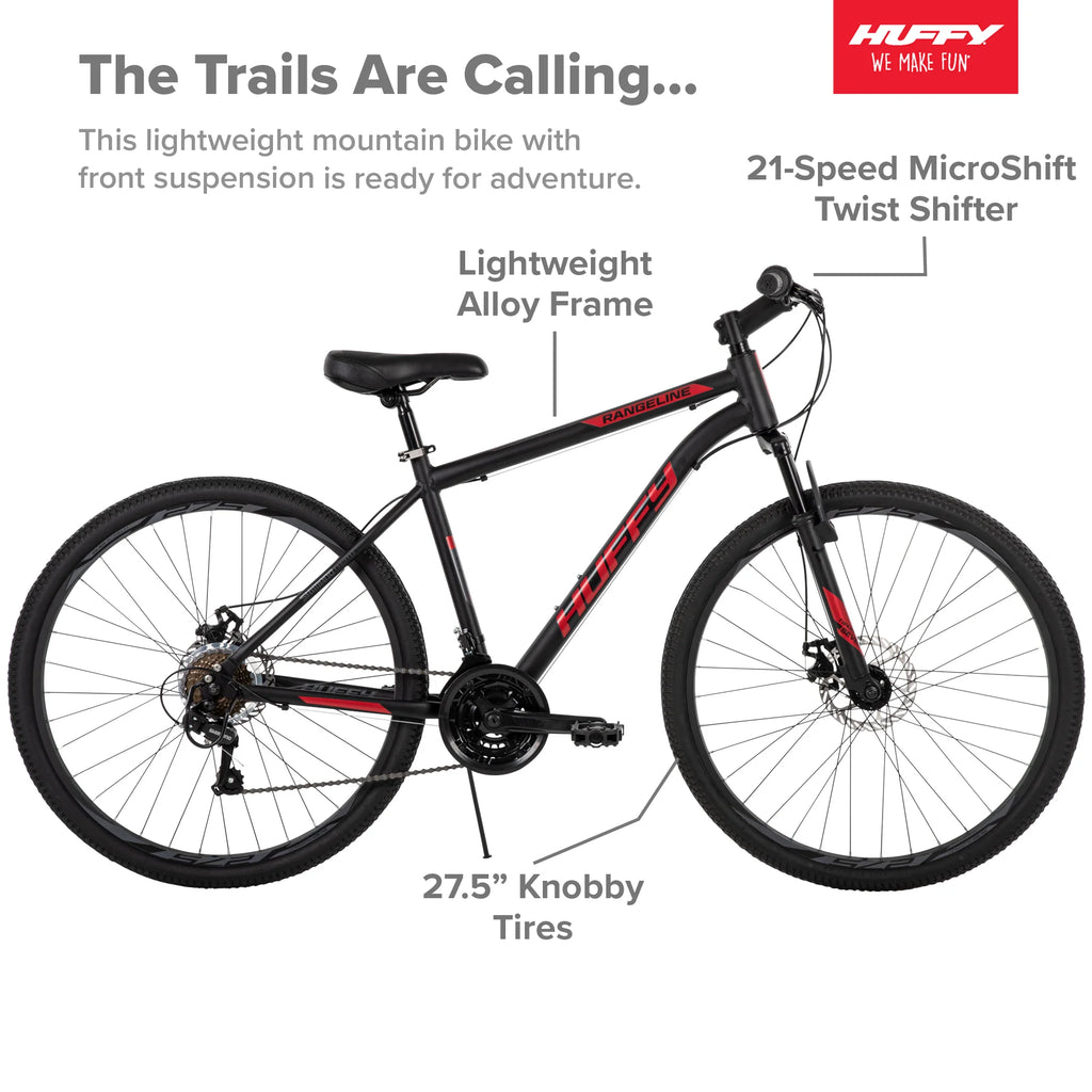 27.5 in. Black and Red Mountain Bikes M971
