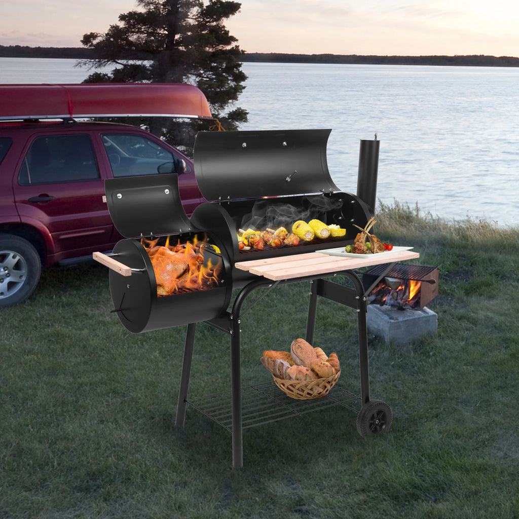 Charcoal Grill with Offset Smoker A577105