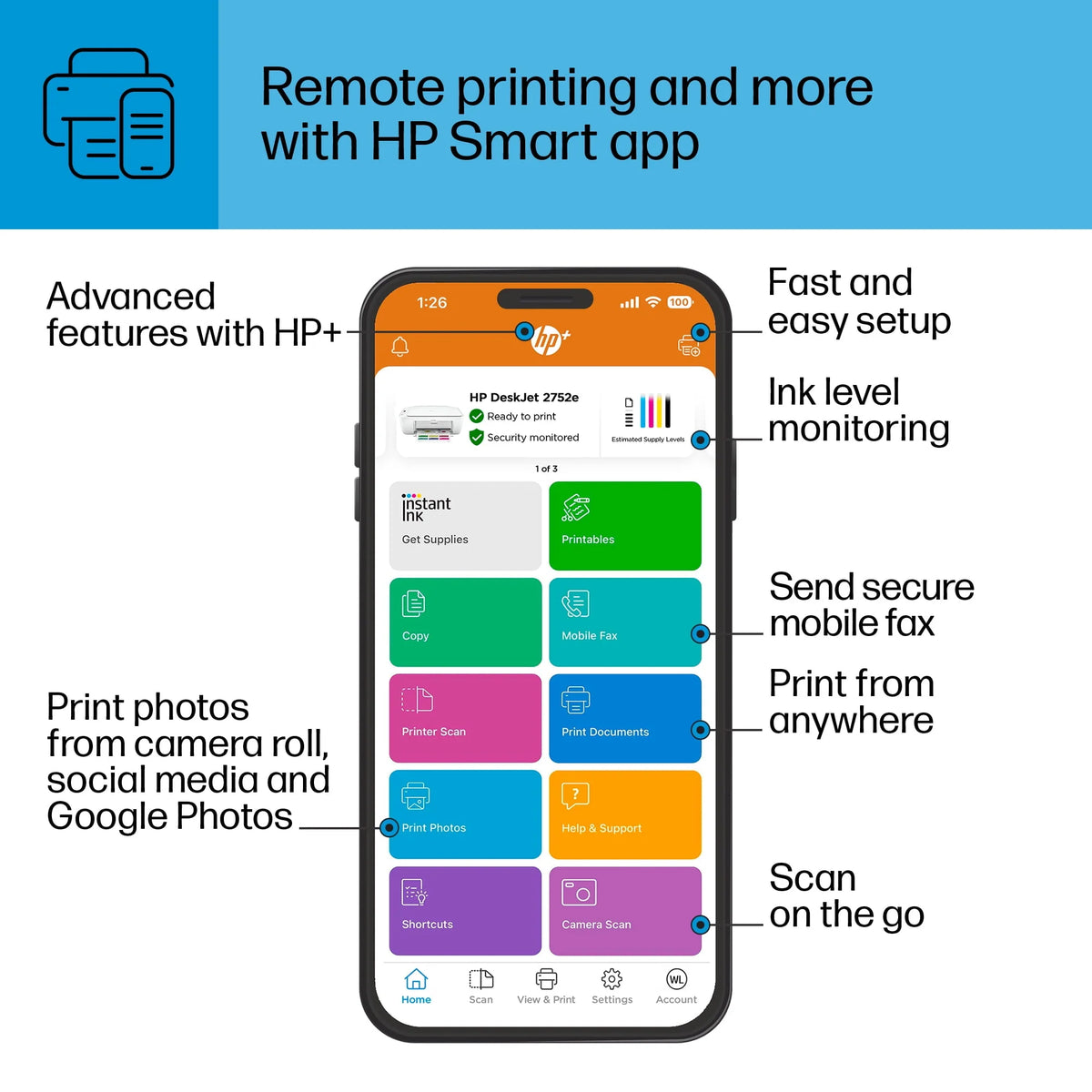 Wireless Color Inkjet All-in-One Printer X746771