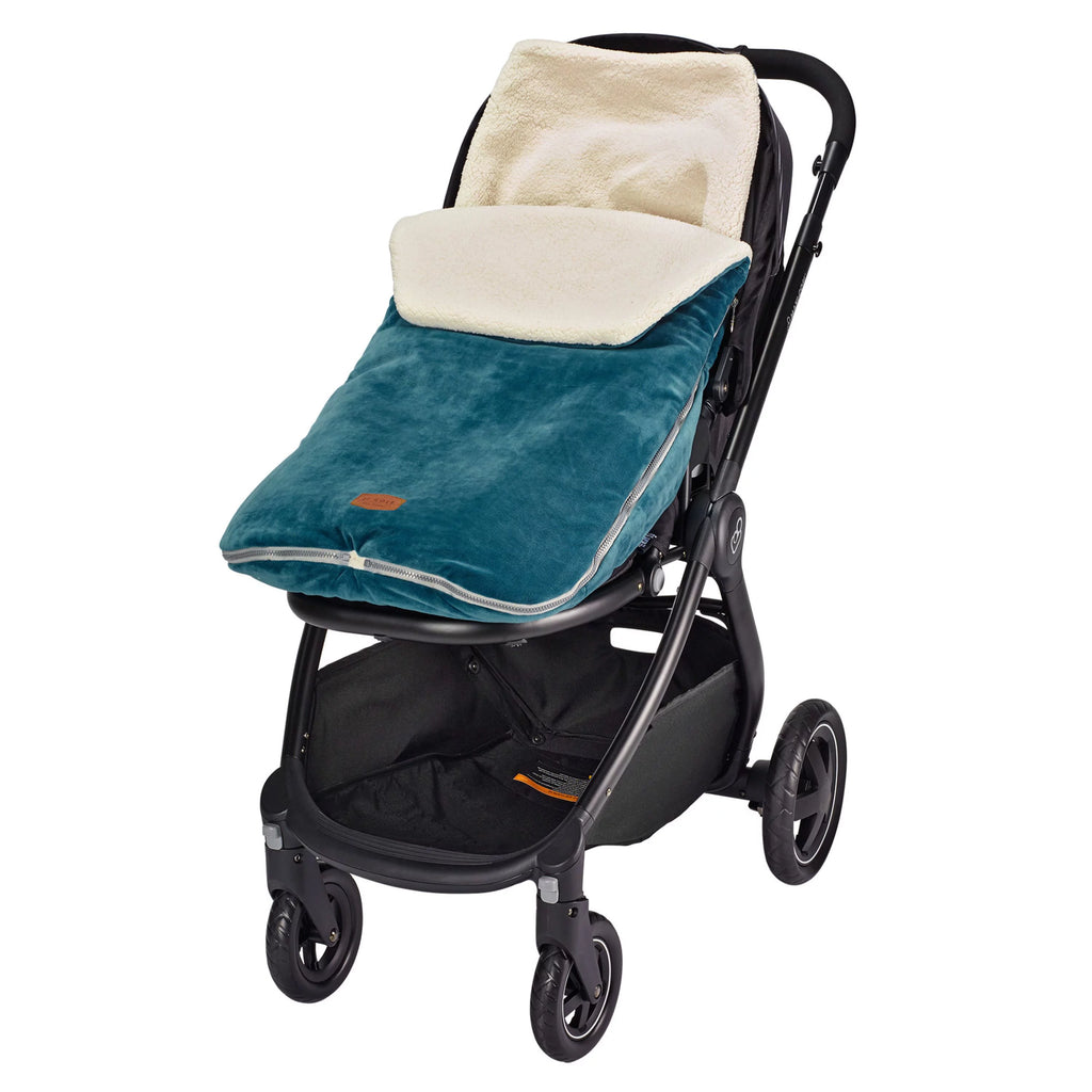 Sherpa-Lined Toddler Car Seat Cover and Bunting Bag Black K2952