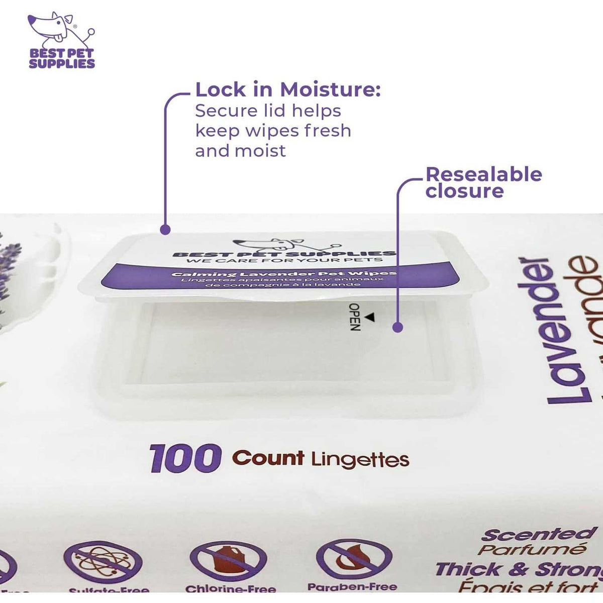 Pet Grooming Wipes for Dogs & Cats C754195