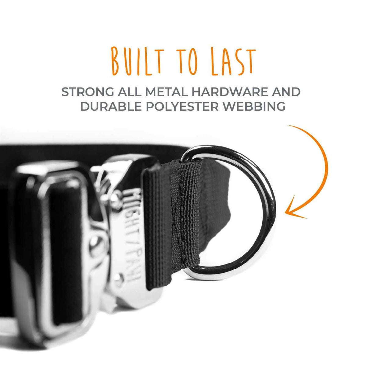 Heavy Duty Dog Collar with Metal Buckle W5033