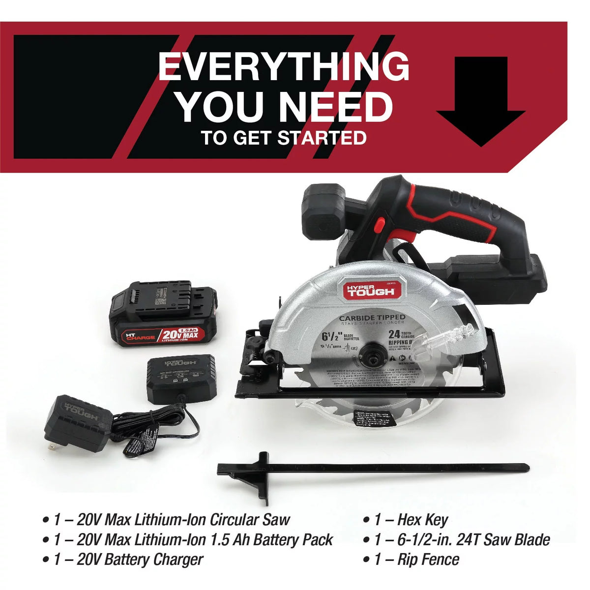 Cordless 3/8” Drill & Circular Saw Bundle with 2 Batteries & 2 Chargers T963301