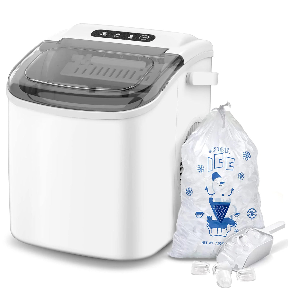 Countertop Portable Ice Maker with Ice Scoop and Basket A419393