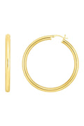 14K Yellow Gold Plated Sterling Silver 44mm Hoop Earrings P4938