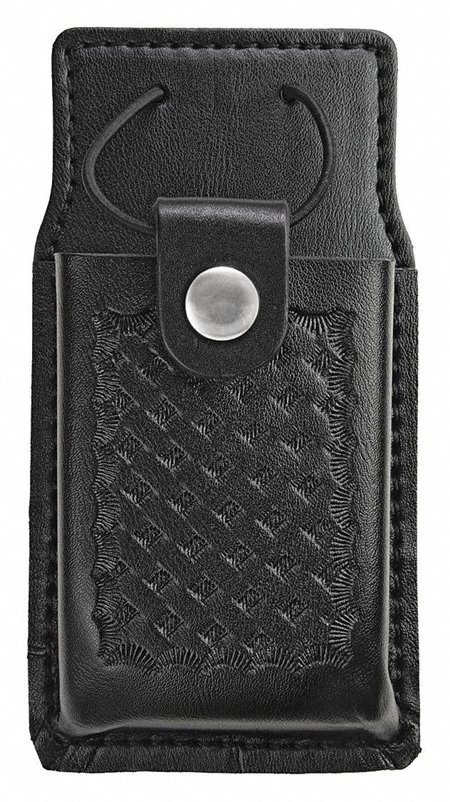Black Synthetic Leather Radio and Phone Pouch Q165159