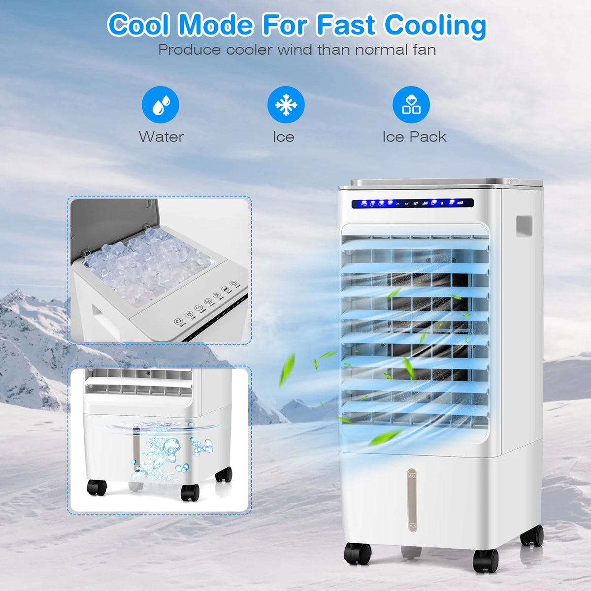 3-in-1 Evaporative Air Cooler Fan Humidifier B263326